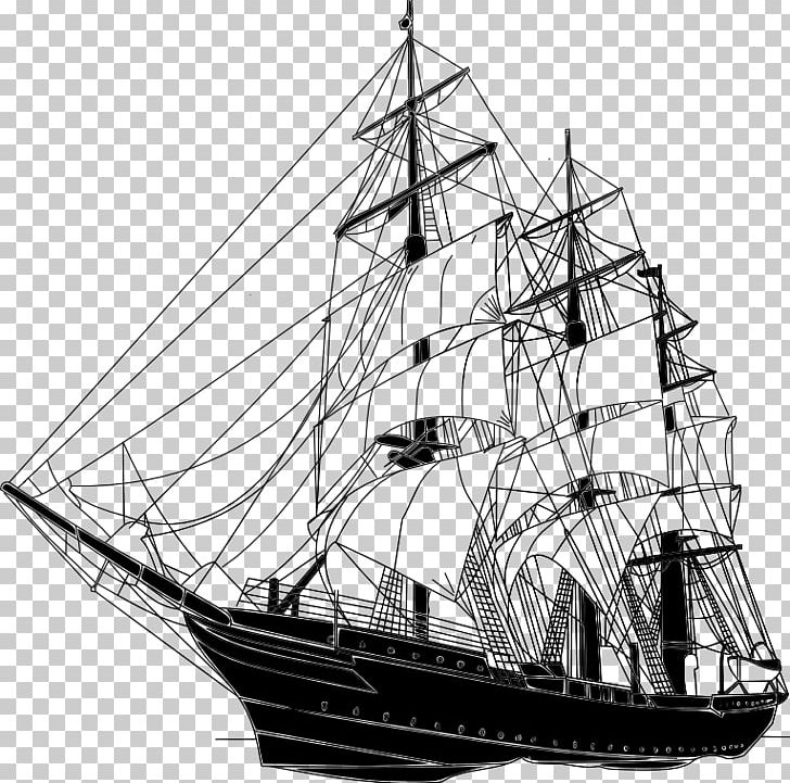 Sail Ship Of The Line Brigantine Sloop-of-war PNG, Clipart, Brig, Caravel, Carrack, Finger Puppet, Monochrome Photography Free PNG Download