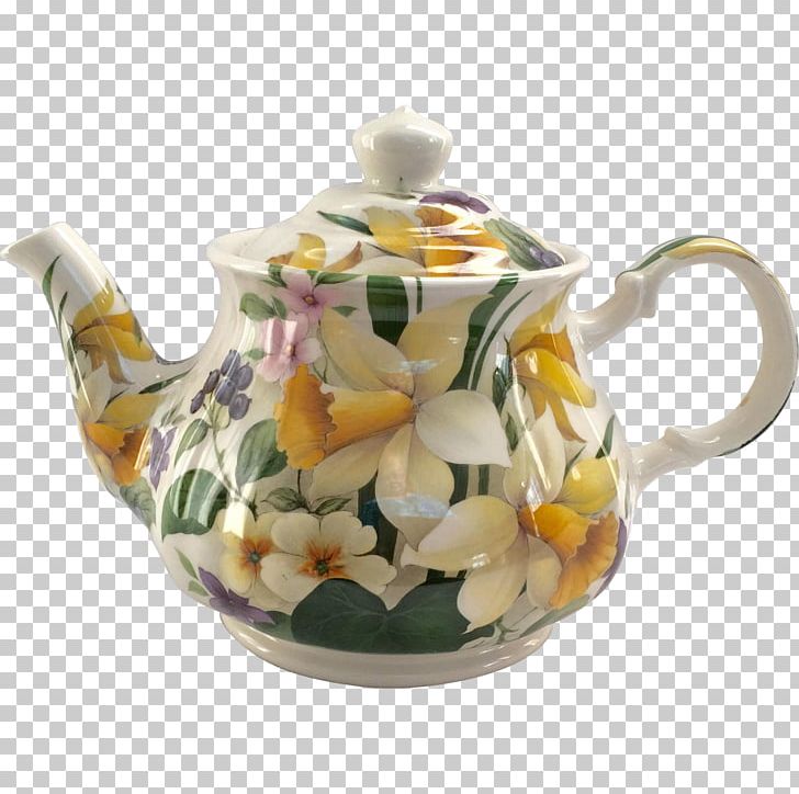Teapot Porcelain Floral Design PNG, Clipart, All Over, Ceramic, Coffee Pot, Cup, Daffodil Free PNG Download