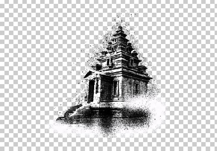Dieng Indonesia T-shirt Accommodation Hindu Temple PNG, Clipart, Accommodation, Black And White, Building, Central Java, Cheap Free PNG Download