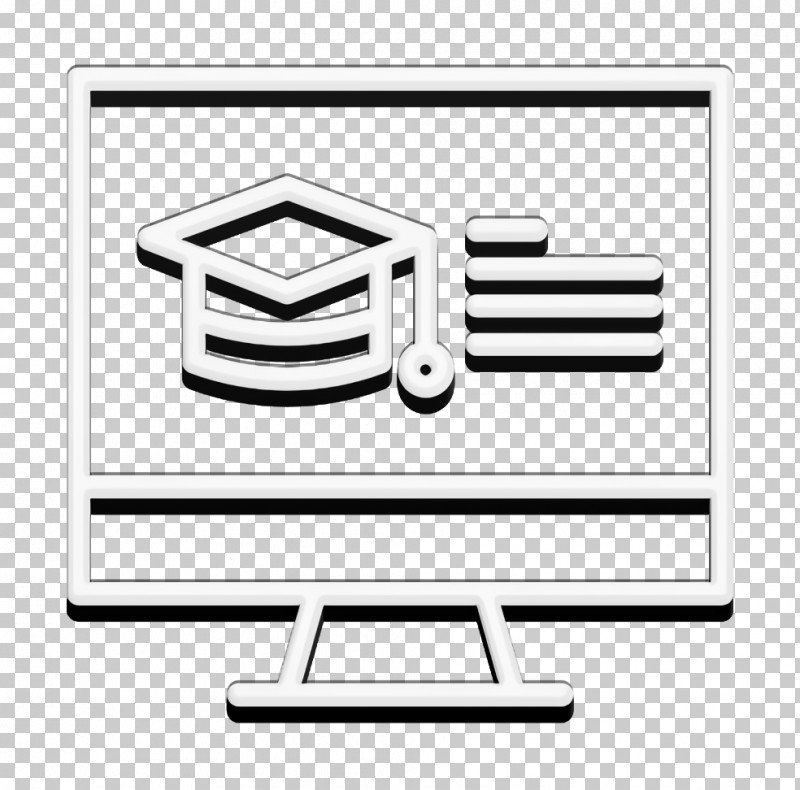 Online Learning Icon Student Icon Mortarboard Icon PNG, Clipart, Black, Black And White, Geometry, Line, Mathematics Free PNG Download