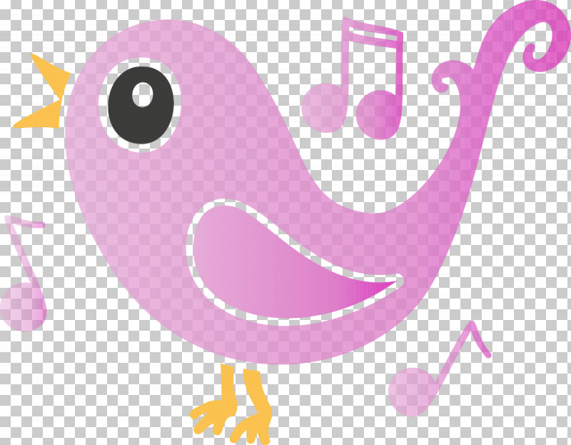 Pink Smile Bird PNG, Clipart, Bird, Cartoon Bird, Paint, Pink, Smile Free PNG Download