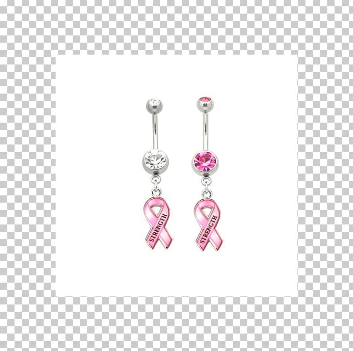Earring Body Jewellery Awareness Ribbon Gemstone PNG, Clipart, Awareness Ribbon, Body Jewellery, Body Jewelry, Breast Cancer, Breast Cancer Awareness Free PNG Download