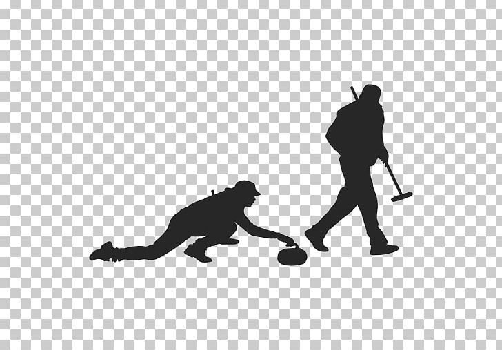 Curling Silhouette Winter Sport Ice PNG, Clipart, Animals, Black, Black And White, Curling, Hand Drawn Drinks Free PNG Download