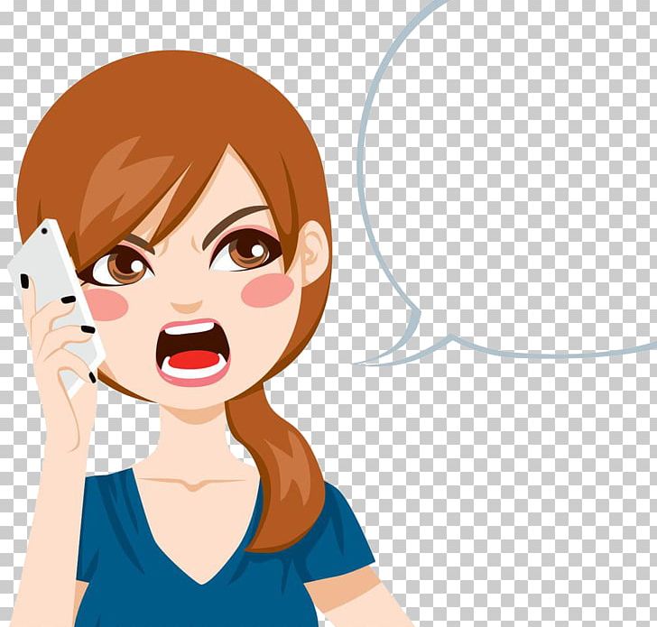Cartoon Telephone Call PNG, Clipart, Anger, Angry, Art, Boy, Brown Hair Free PNG Download