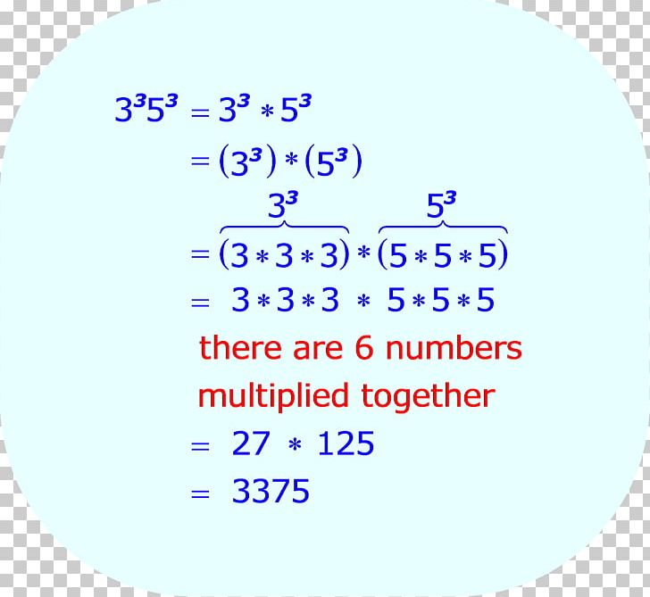 Exponentiation Multiplication Number Expression Formula PNG, Clipart, Angle, Area, Base, Blue, Brand Free PNG Download