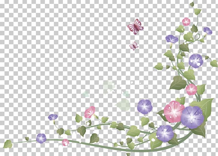 Flower Morning Glory Greeting & Note Cards PNG, Clipart, Art, Blossom, Border, Branch, Cut Flowers Free PNG Download