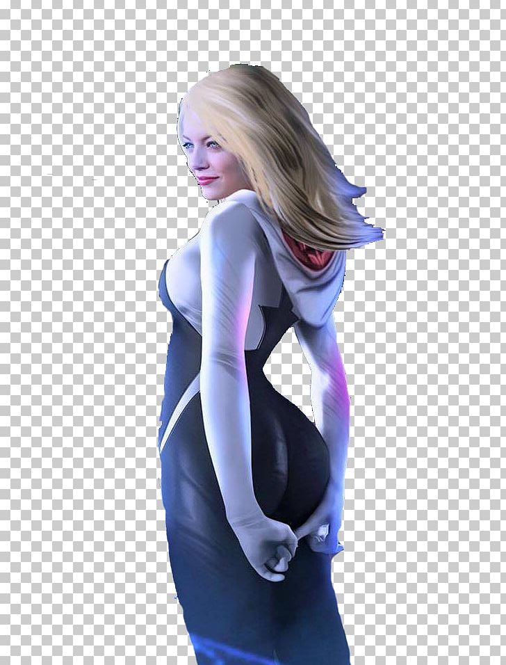 Emma Stone The Amazing Spider-Man Spider-Woman (Gwen Stacy) PNG, Clipart, Arm, Celebrities, Comics, Costume, Electric Blue Free PNG Download