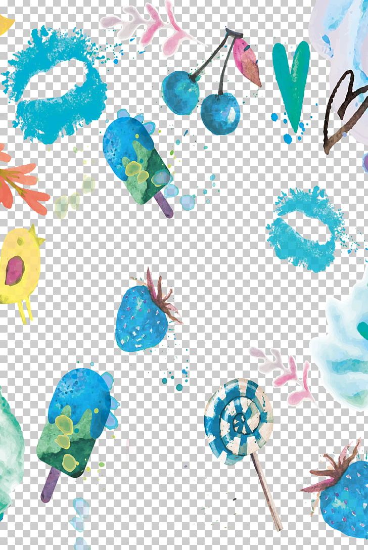 Watercolor Painting Summer PNG, Clipart, Aqua, Background, Blue Background, Blue Flower, Candy Free PNG Download