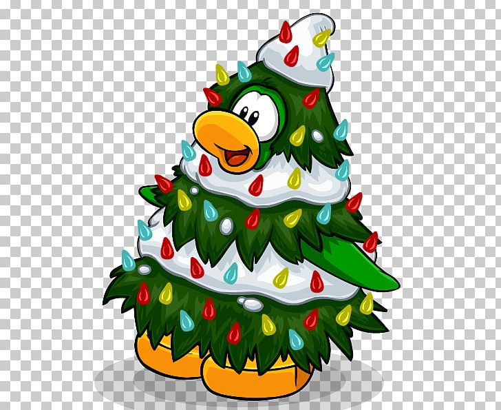 Club Penguin Christmas Day Christmas Tree PNG, Clipart, Animals, Artwork, Beak, Bird, Christmas Free PNG Download