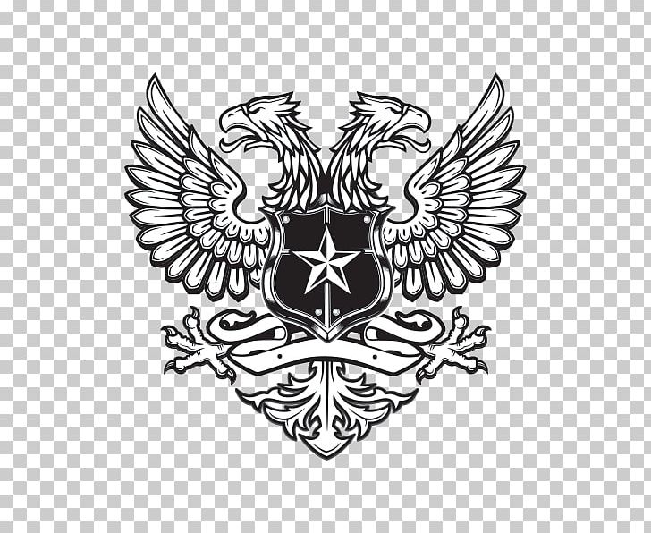 Double-headed Eagle Crest Coat Of Arms Escutcheon PNG, Clipart, Animals, Bird, Black And White, Circle, Coat Of Arms Free PNG Download