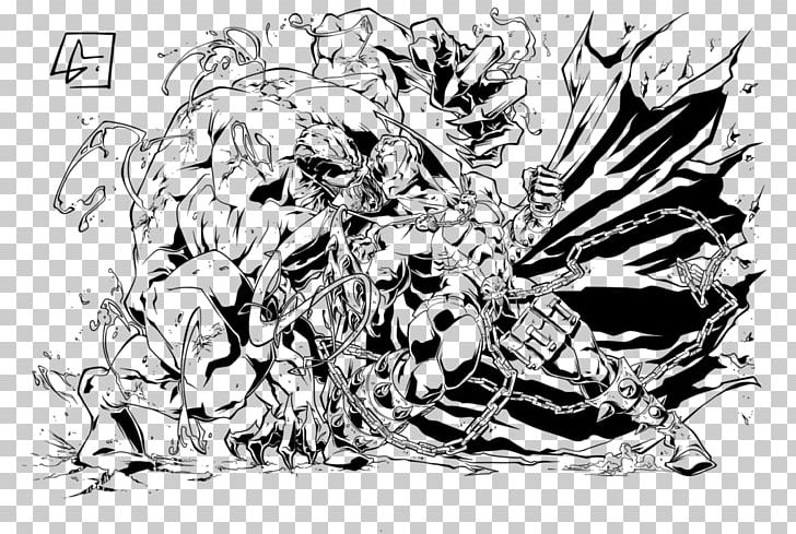 Venom Spider-Man Inker Black And White Sketch PNG, Clipart, Antivenom, Art, Artwork, Automotive Design, Black And White Free PNG Download