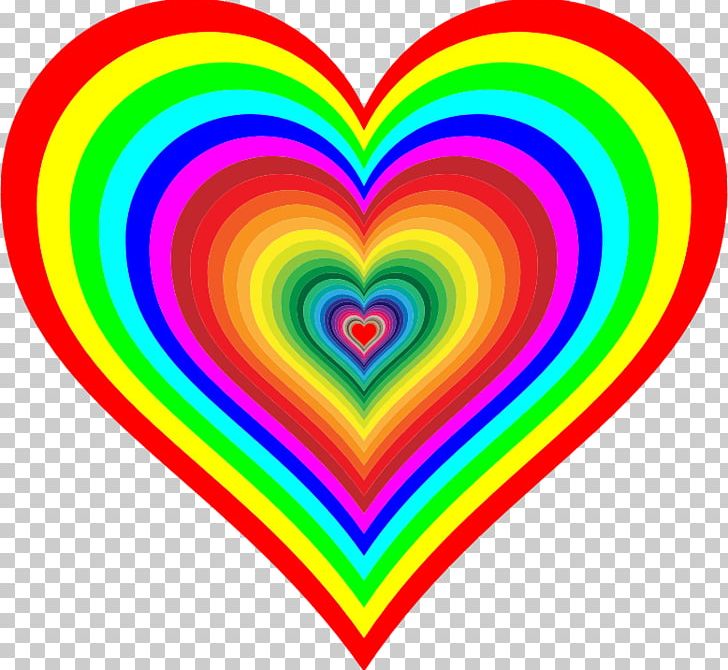 Rainbow Heart Color PNG, Clipart, Circle, Clip Art, Color, Heart, Line Free PNG Download