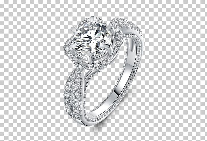 Silver Engagement Ring Wedding Ring Diamond PNG, Clipart, Bling Bling, Body Jewellery, Body Jewelry, Diamond, Diamond Cut Free PNG Download