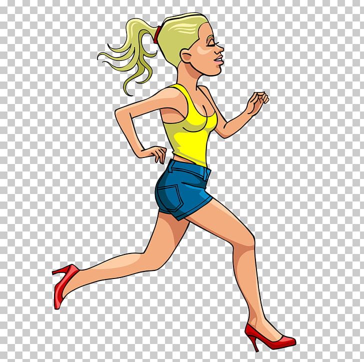 Cartoon Running Woman PNG, Clipart, Arm, Business Woman, Cartoon Woman, Fitness, Girl Free PNG Download