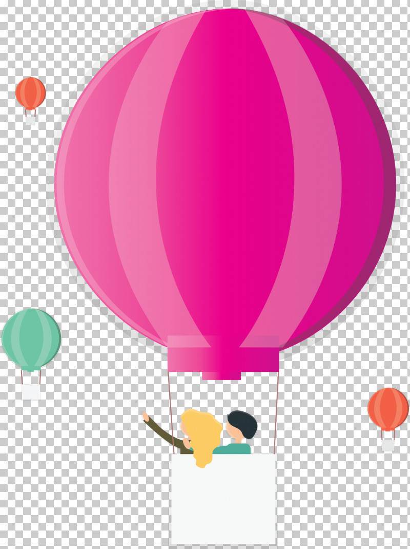 Hot Air Balloon Floating PNG, Clipart, Balloon, Floating, Hot Air Balloon, Magenta, Pink Free PNG Download