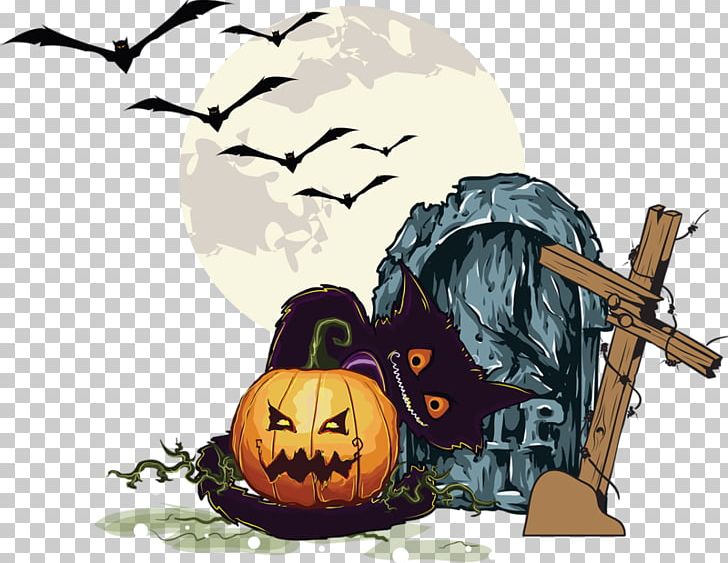 Halloween Jack-o-lantern Pumpkin PNG, Clipart, Bat, Black, Black Cat, Cap, Cat Free PNG Download