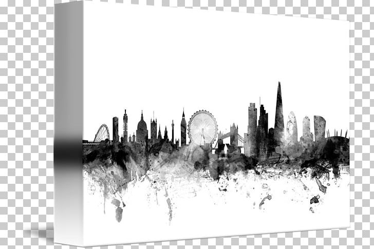 London Canvas Print Watercolor Painting Art PNG, Clipart, Art, Black And White, Canvas, Canvas Print, City Free PNG Download