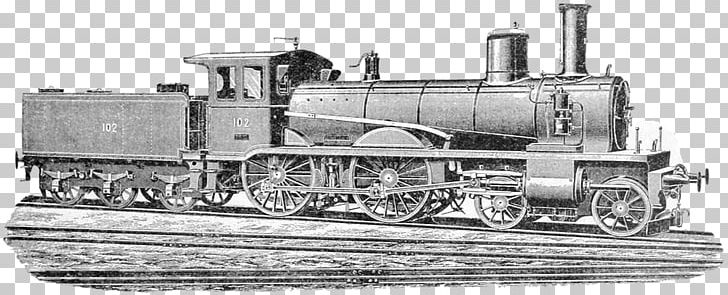 Train Rail Transport Steam Locomotive Steam Engine PNG, Clipart, Auto Part, Black And White, Locomotive, Mode Of Transport, Old Free PNG Download