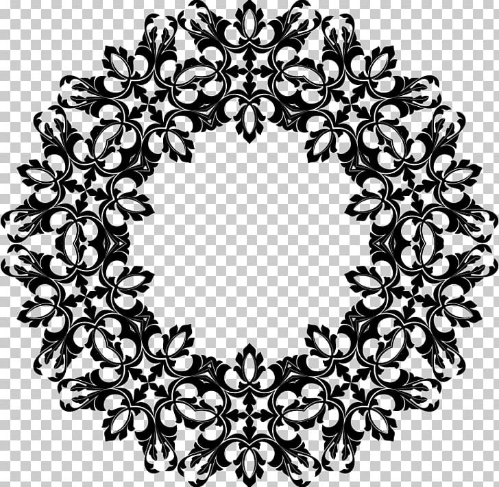 Flower Floral Design PNG, Clipart, Art, Black And White, Circle, Computer Icons, Decor Free PNG Download