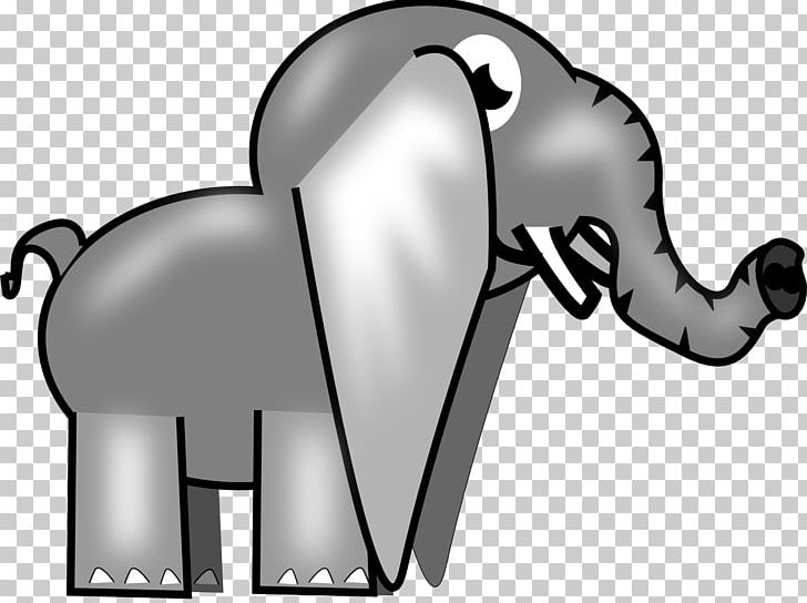 Elephant Cartoon PNG, Clipart, African Elephant, Animals, Black And White, Carnivoran, Cartoon Free PNG Download