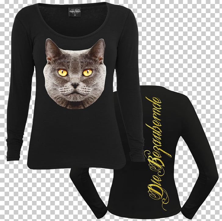 Long-sleeved T-shirt Long-sleeved T-shirt Hoodie Fashion PNG, Clipart, Black, Bluza, Brithis Shorthair, Cat, Cat Like Mammal Free PNG Download