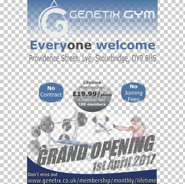 Genetix Gym Stourbridge PNG, Clipart, Advertising, Aerobic Exercise, Bodybuilding, Brand, Fitness Centre Free PNG Download