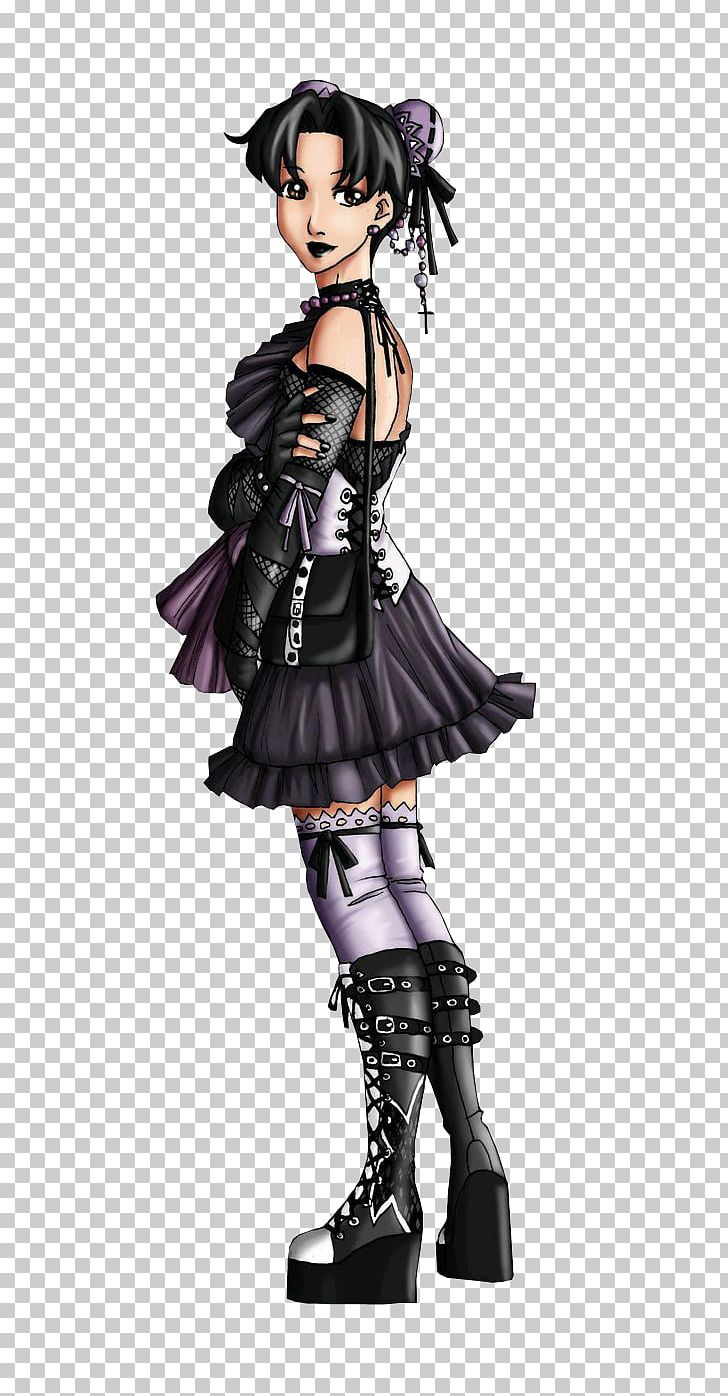 Digitally rendered illustration of a cartoon girl in gothic outfit Stock  Photo - Alamy
