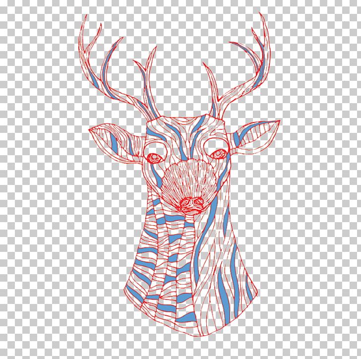 Deer Drawing PNG, Clipart, Abstract Lines, Antler, Art, Clothing, Color Free PNG Download