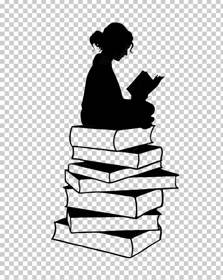 Silhouette Book Reading PNG, Clipart, Animals, Arm, Art, Artwork, Black And White Free PNG Download