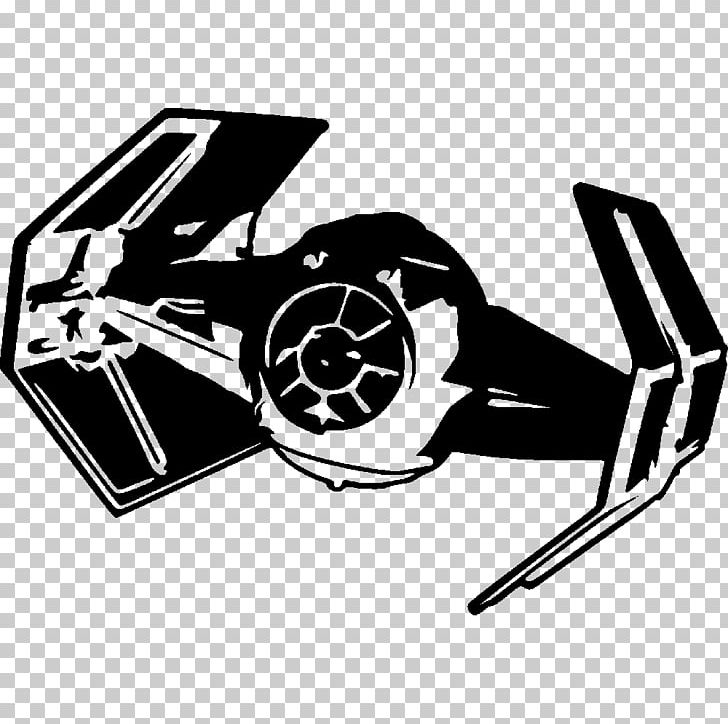 Anakin Skywalker Star Wars: TIE Fighter Wall Decal PNG, Clipart, Angle, Automotive Design, Black, Black And White, Fantasy Free PNG Download