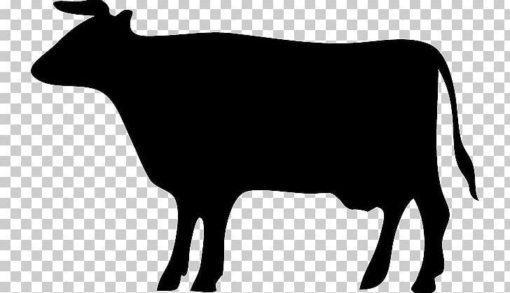 Beef Cattle Silhouette PNG, Clipart, Beef Cattle, Black, Black And White, Bull, Cattle Free PNG Download