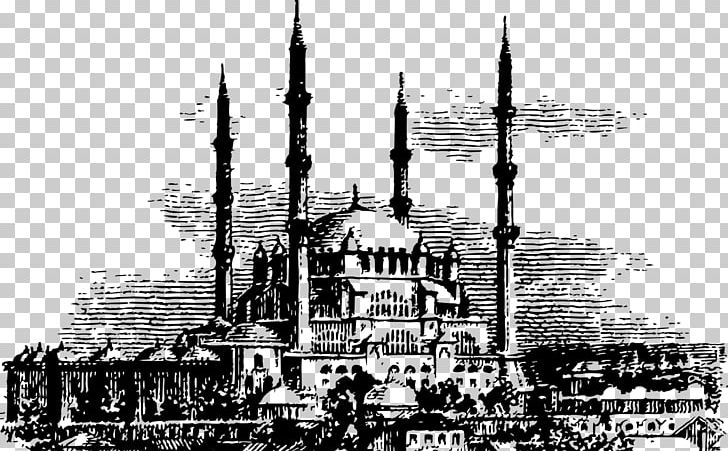 Selimiye Mosque Kaaba Great Mosque Of Mecca PNG, Clipart, Black And White, Building, Byzantine Architecture, God In Islam, Gothic Architecture Free PNG Download