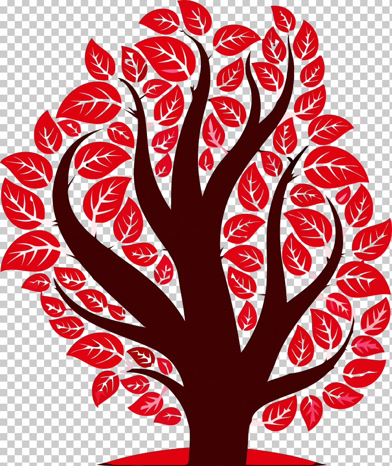 Red Leaf Plant Tree Flower PNG, Clipart, Abstract Tree, Cartoon Tree, Flower, Leaf, Plant Free PNG Download