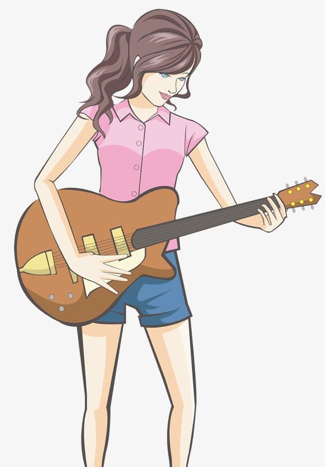 Girl Playing The Guitar PNG, Clipart, Bass, Cartoon, Girl Clipart, Guitar,  Guitar Clipart Free PNG Download