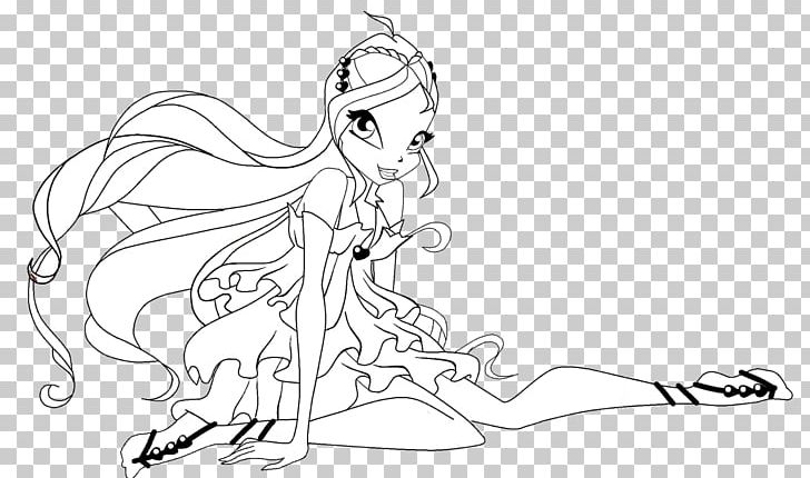 Bloom Musa Flora Tecna Winx Club: Believix In You PNG, Clipart, Arm, Artwork, Black And White, Bloom, Character Free PNG Download