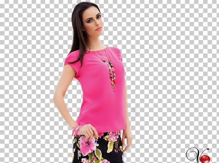 Blouse T-shirt Shoulder Sleeve Pink M PNG, Clipart, Beatiful, Blouse, Clothing, Fashion Model, Joint Free PNG Download