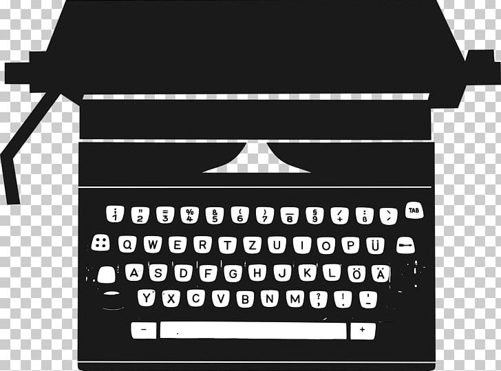 Typewriter Paper Drawing PNG, Clipart, Black, Black And White, Brand, Communication, Computer Keyboard Free PNG Download