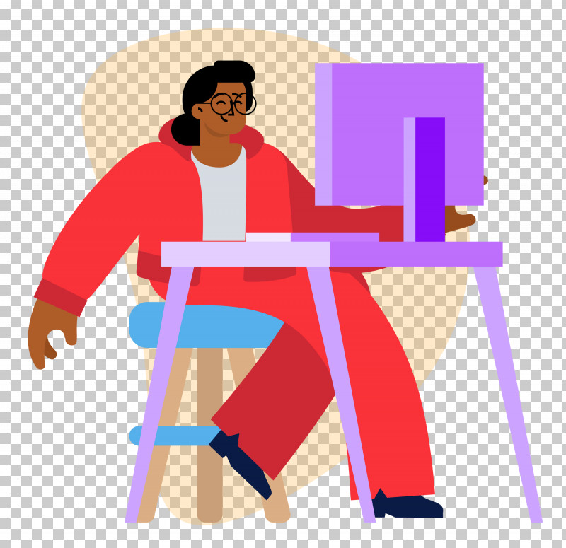 Working Work Desk PNG, Clipart, Behavior, Cartoon, Computer, Desk, Hm Free PNG Download