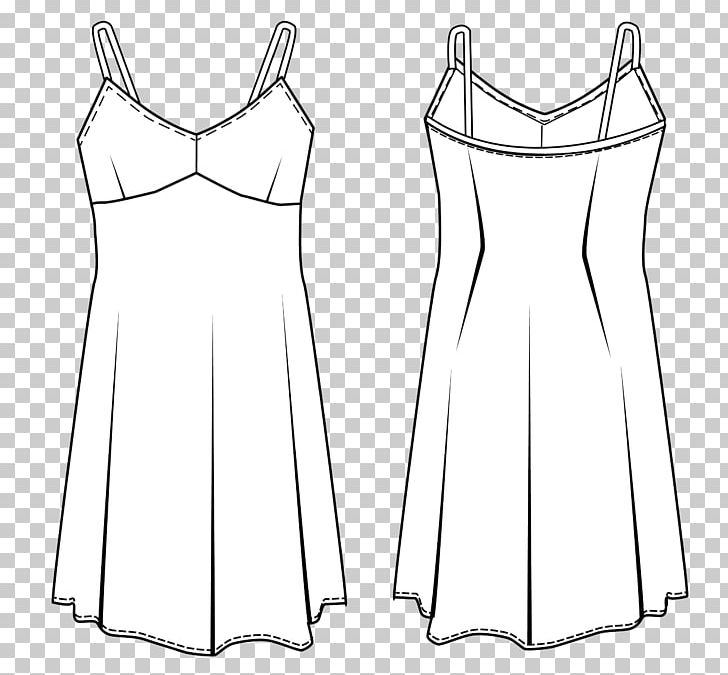 Premium Vector | Fashion technical drawing of spaghetti strap high slit  dress