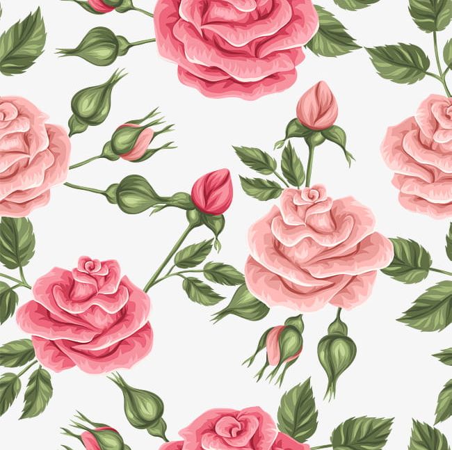 Pink Flower Background Png Clipart Background Border Border Texture Bud Flower Clipart Free Png Download