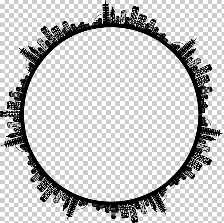 Circle Skyline Drawing PNG, Clipart, Black, Black And White, Circle, City, City Skyline Free PNG Download