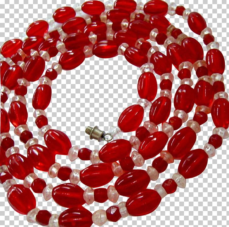 Clear Glass Bead Necklace Red PNG, Clipart, Bead, Clear, Fashion Accessory, Gemstone, Glass Free PNG Download