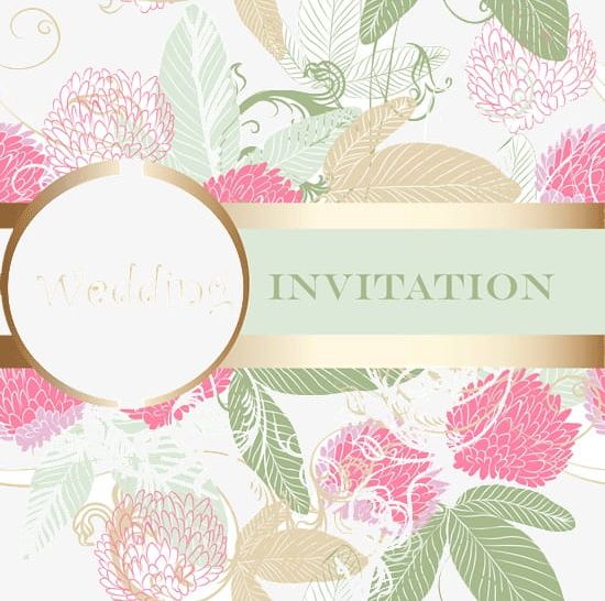 Romantic Floral Wedding Invitations PNG, Clipart, Card, Drawing, Floral, Floral Clipart, Flower Free PNG Download