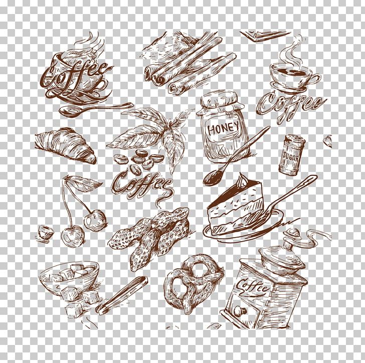 Drawing Line Art Food Illustration PNG, Clipart, Body Jewelry, Bread, Bread Vector, Cartoon, Cherry Free PNG Download