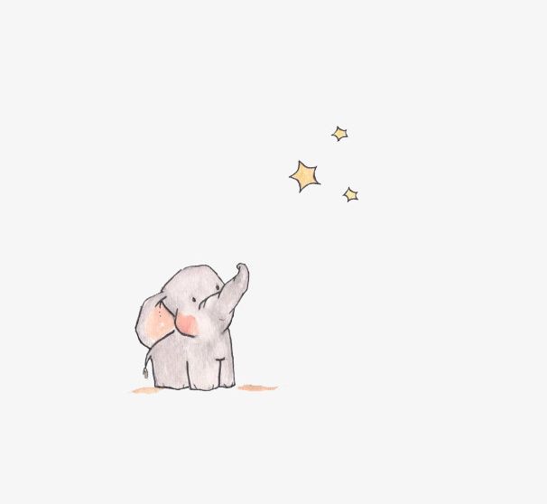 Looking At The Stars PNG, Clipart, Elephant, Hand, Hand Painted, Look, Looking Clipart Free PNG Download