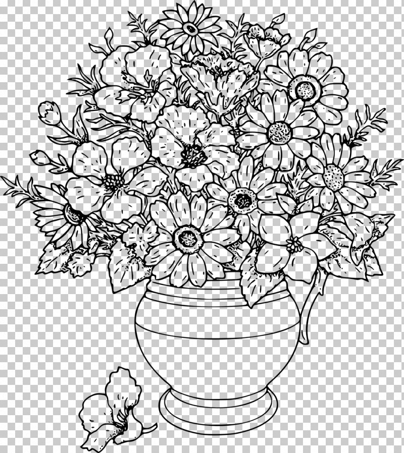 Floral Design PNG, Clipart, Coloring Book, Cut Flowers, Floral Design, Flower, Flowerpot Free PNG Download