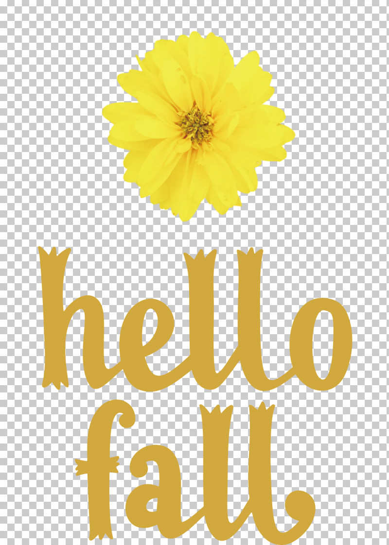 Hello Fall Fall Autumn PNG, Clipart, Autumn, Common Sunflower, Cut Flowers, Fall, Floral Design Free PNG Download