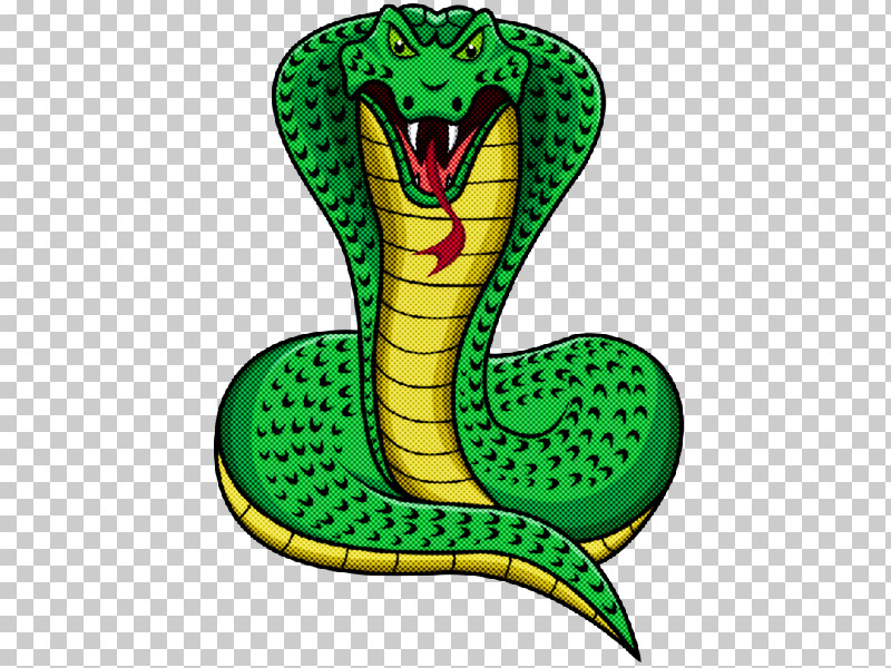 green cobra snake