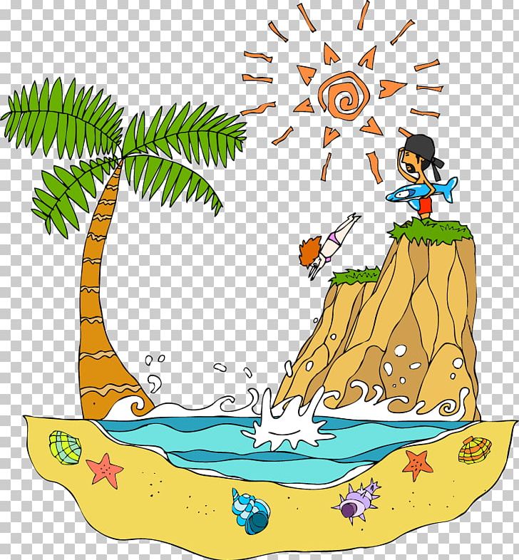 Cartoon Stock Illustration Illustration PNG, Clipart, Beach, Boys Swimming, Cartoon, Clip Art, Coconut Free PNG Download