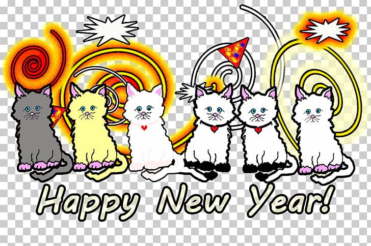 Cat New Year Graphic Design PNG, Clipart, Animals, Area, Art, Artist, Artwork Free PNG Download